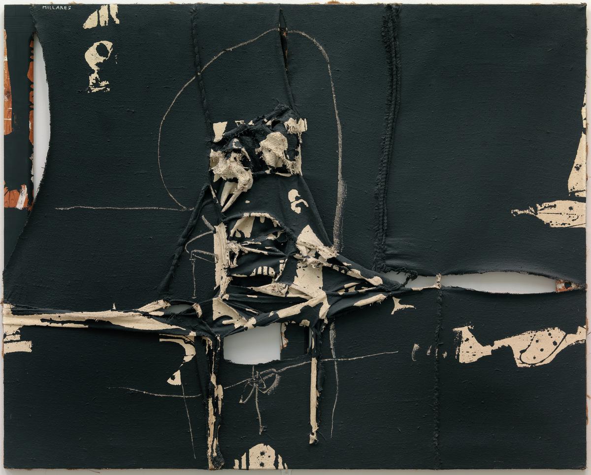 Painting 150 by Manolo Millares, vintage art, modern poster print