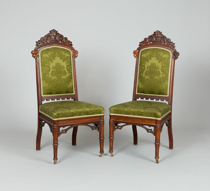 Pair of Side Chairs by  Alexander Jackson Davis, 23x16"( A2 size) Poster Print