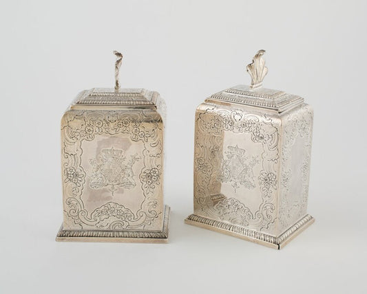 Pair of Tea Caddies by  Eliza Godfrey, 23x16"( A2 size) Poster Print