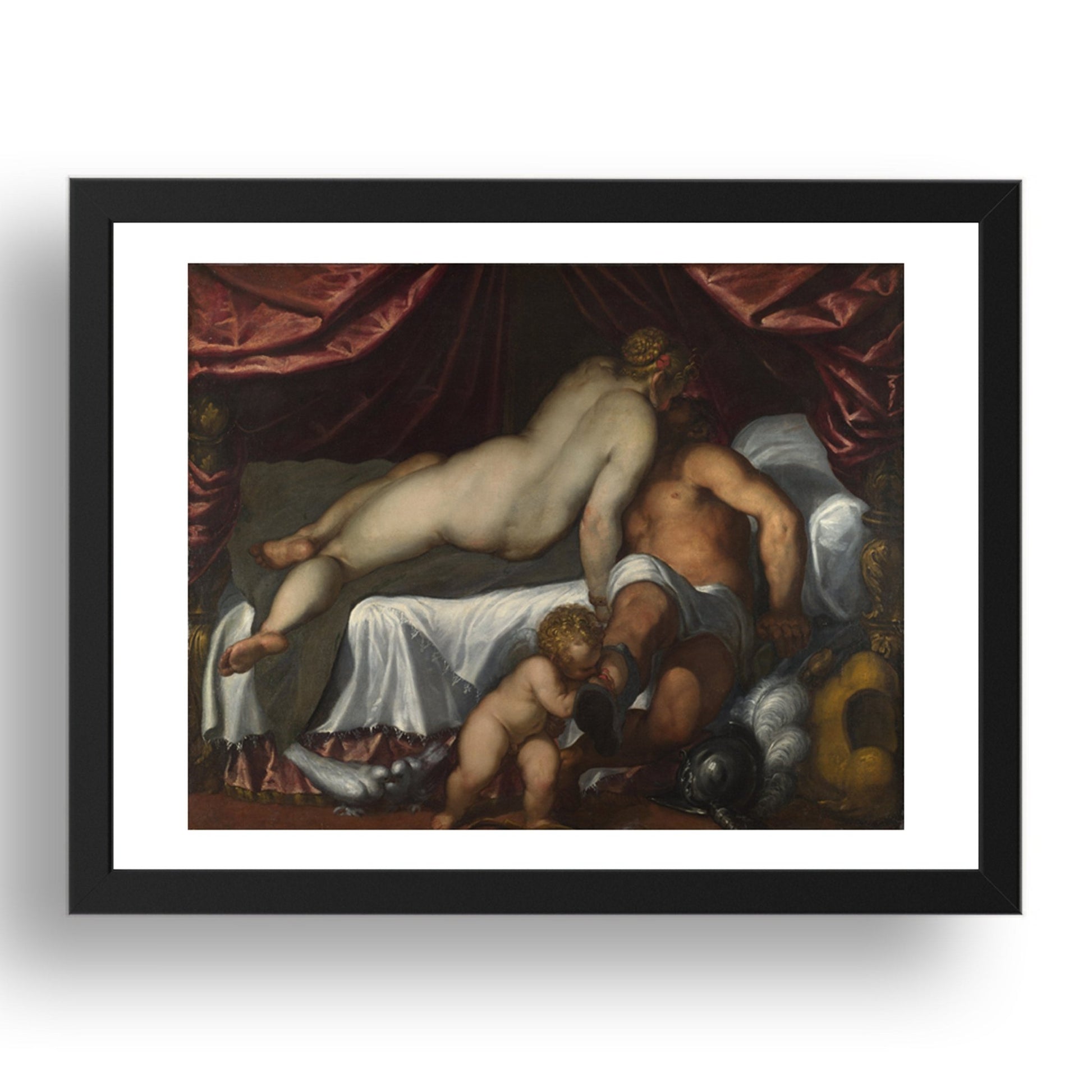 Palma Giovane: Mars and Venus, Poster in 17x13"(A3) Frame