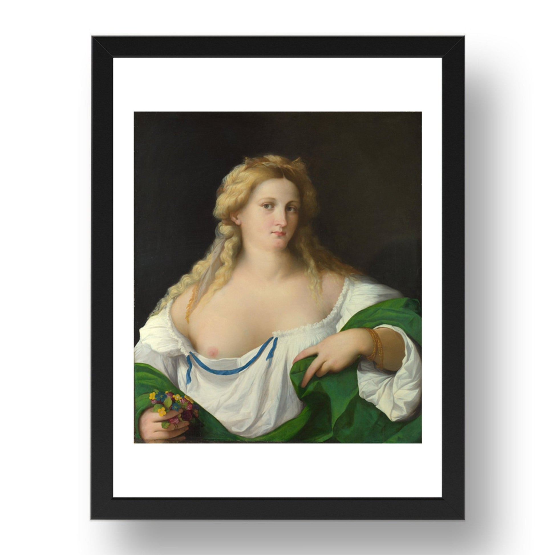 Palma Vecchio: A Blonde Woman, Poster in 17x13"(A3) Frame