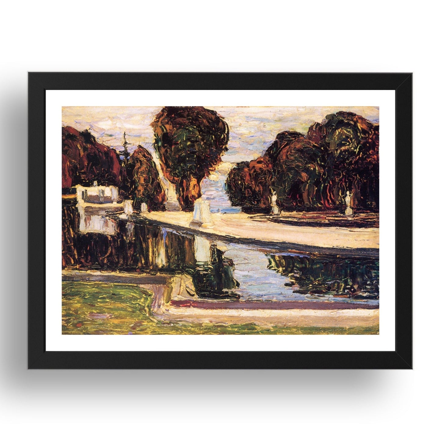 Park in St. Cloud Pond 1906 by Wassily Kandinsky, 17x13" Frame