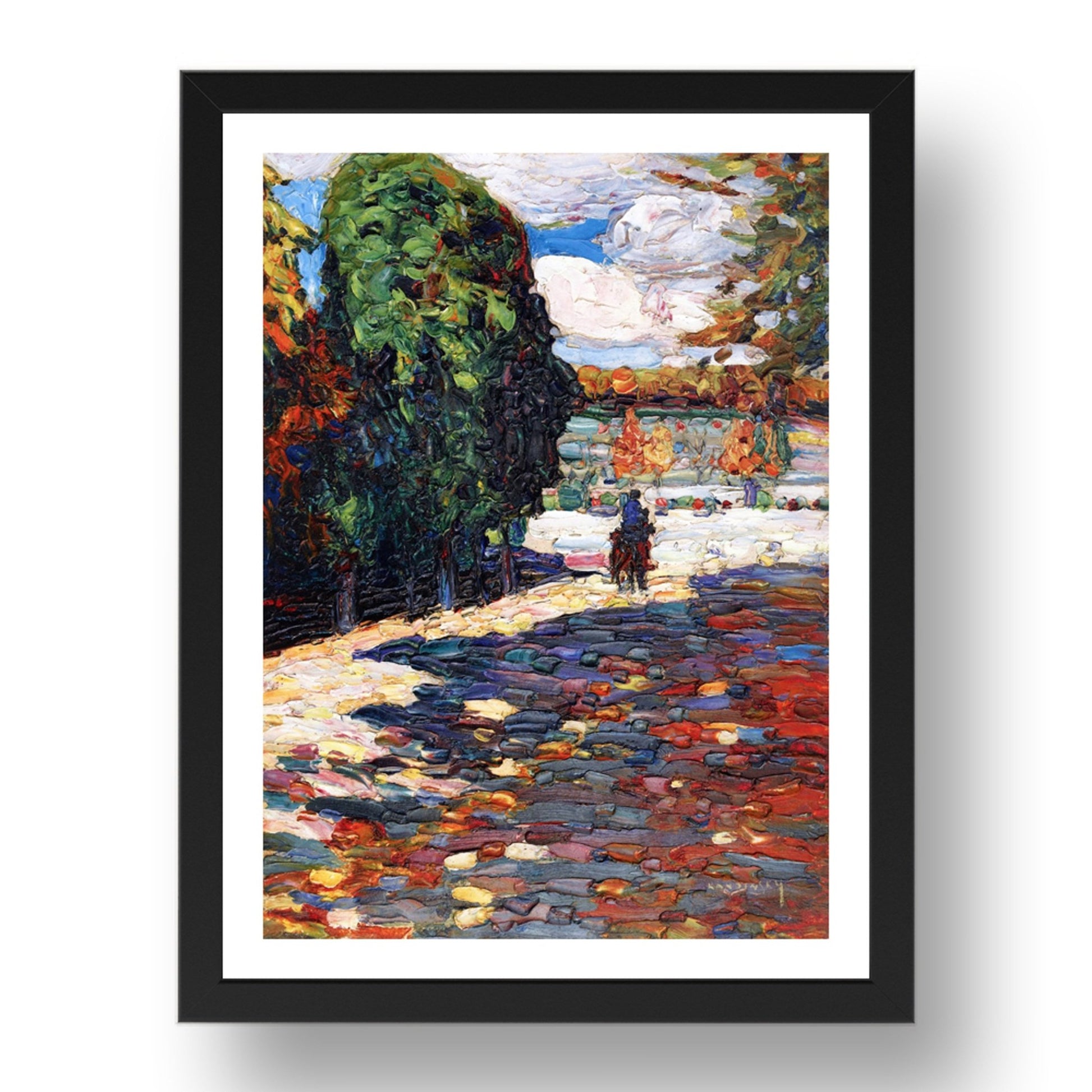 Park of St Cloud With Horseman 1906 by Wassily Kandinsky, 17x13" Frame