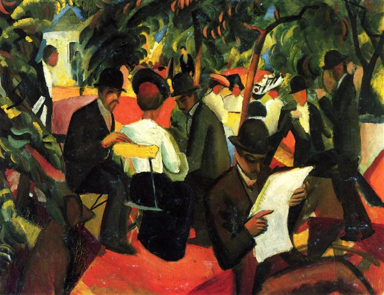 Park Restaurant by August Macke, vintage art, modern poster print