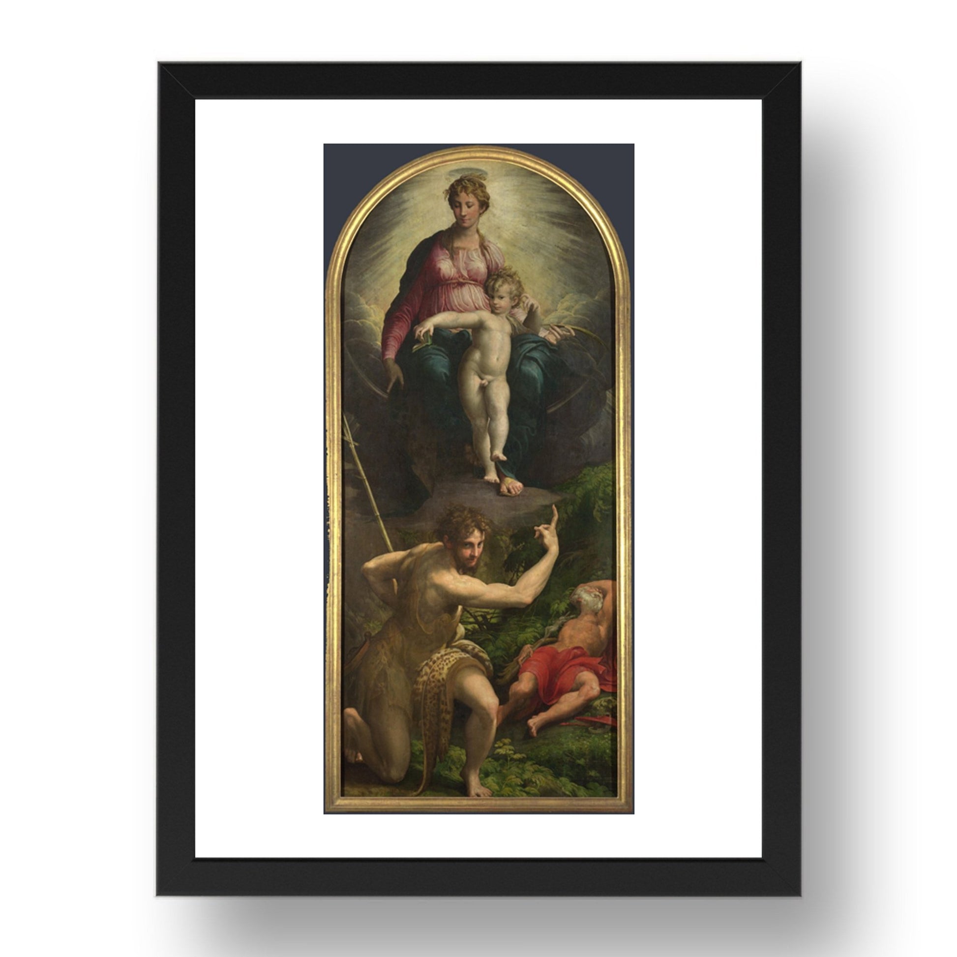 Parmigianino: The Madonna and Child with Saints, Poster in 17x13"(A3) Frame