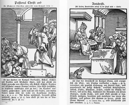 Passions of Christ and Antichrist, vintage artwork by Lucas Cranach the Elder, A3 (16x12") Poster Print