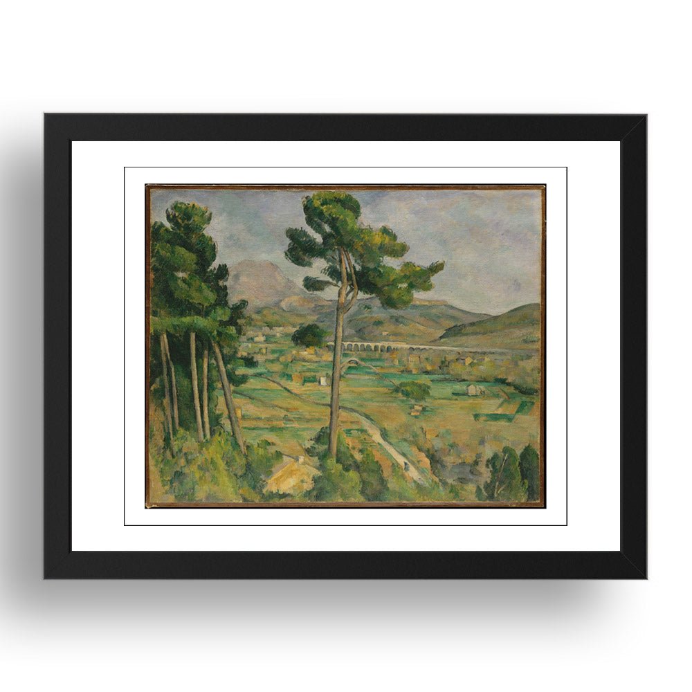 Paul Cézanne - Mont Sainte-Victoire, Arc River[1885], vintage artwork in A3 (17x13") Black Frame