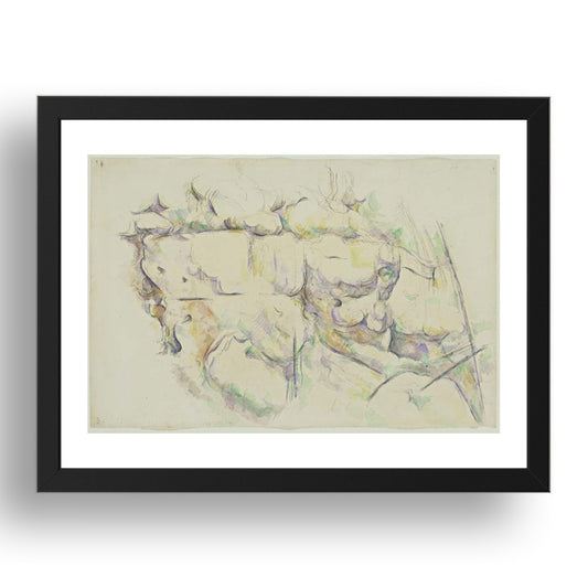 Paul Cézanne: Rocks Near the Caves above Château Noir, modernist artwork, A3 Size Reproduction Poster Print in 17x13" Black Frame