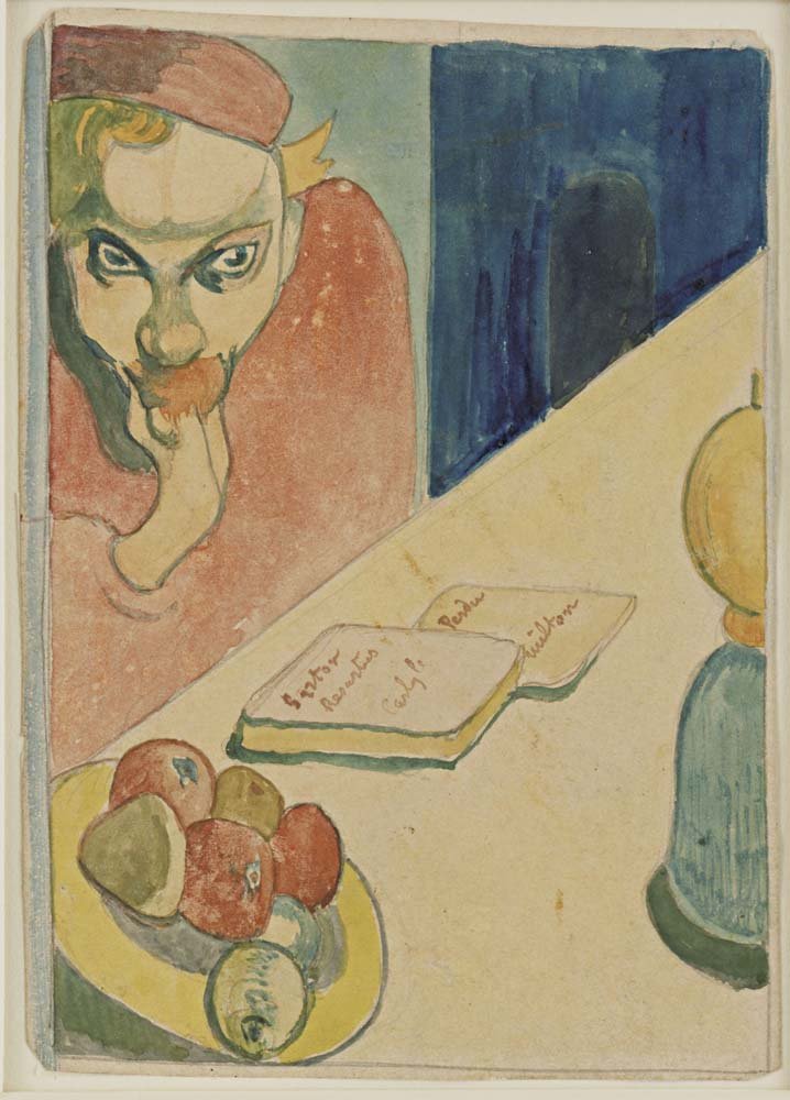 Paul Gauguin - Portrait of Jacob Meyer de Haan, vintage art, A3 (16x12")  Poster Print 