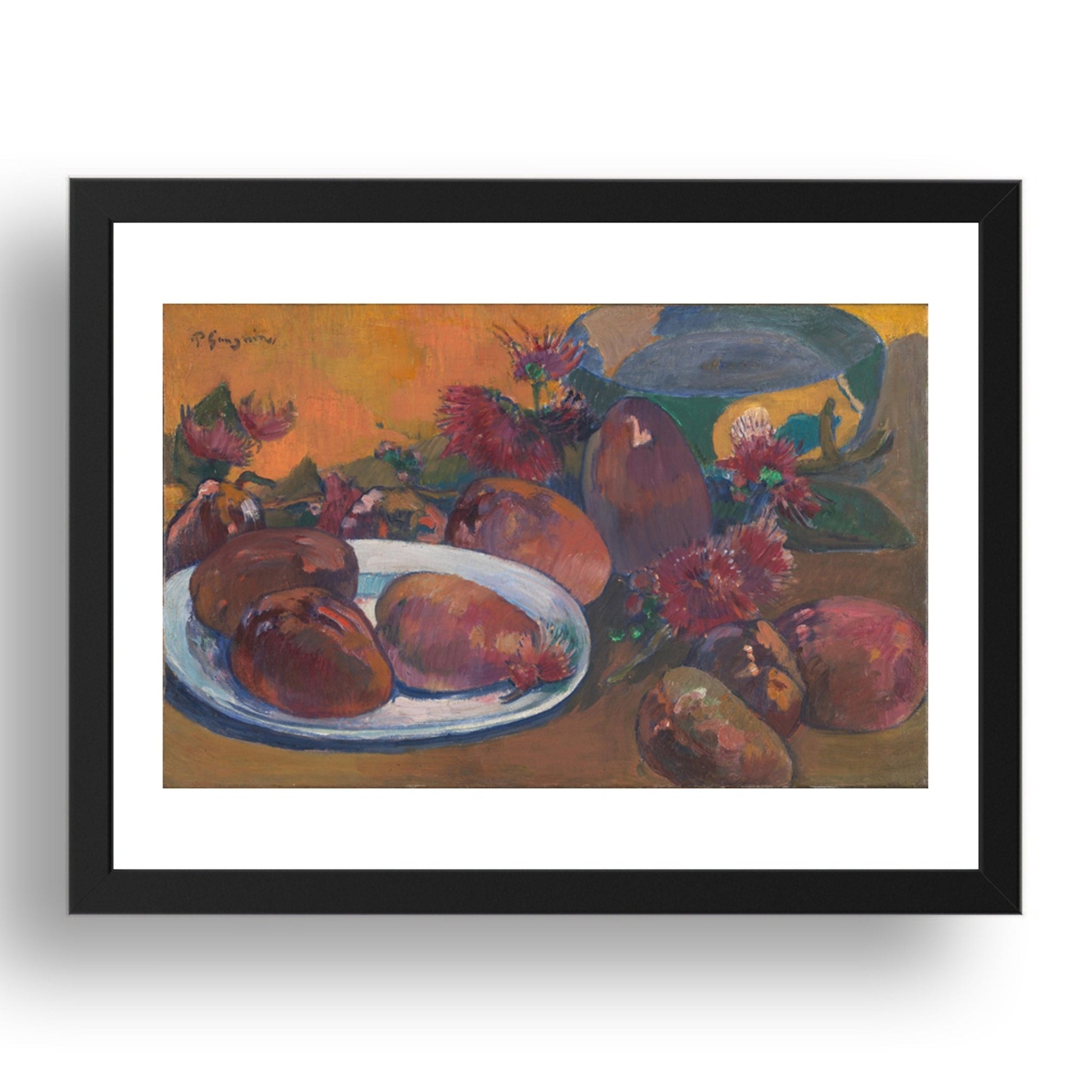 Paul Gauguin: Still Life with Mangoes, Poster in 17x13"(A3) Frame
