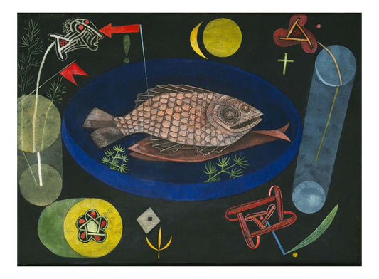 Paul Klee - Around the Fish, 16x12" (A3) Poster Print