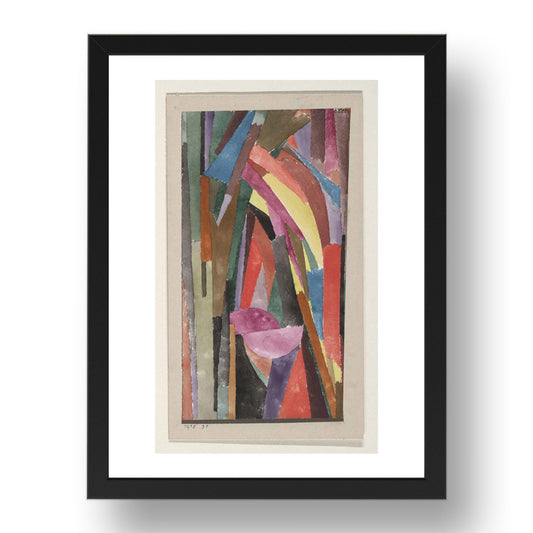 Paul Klee: Laughing Gothic, modernist artwork, A3 Size Reproduction Poster Print in 17x13" Black Frame