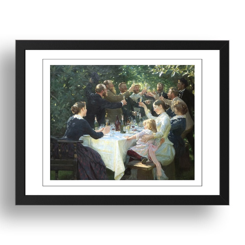Peder Severin Krøyer - Hip, Hip Hurrah! [1888], vintage artwork in A3 (17x13") Black Frame
