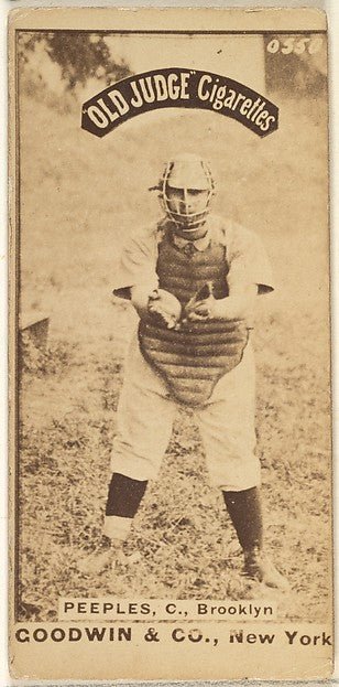 :Peeples Catcher Brooklyn from the Old Judge series for Old-16x12"(A3) Poster