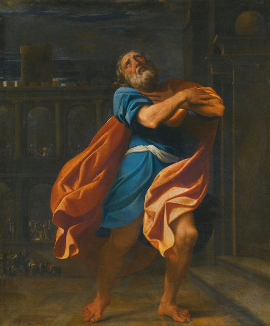 Penitence of Saint Peter, vintage artwork by Lodovico Carracci, A3 (16x12") Poster Print