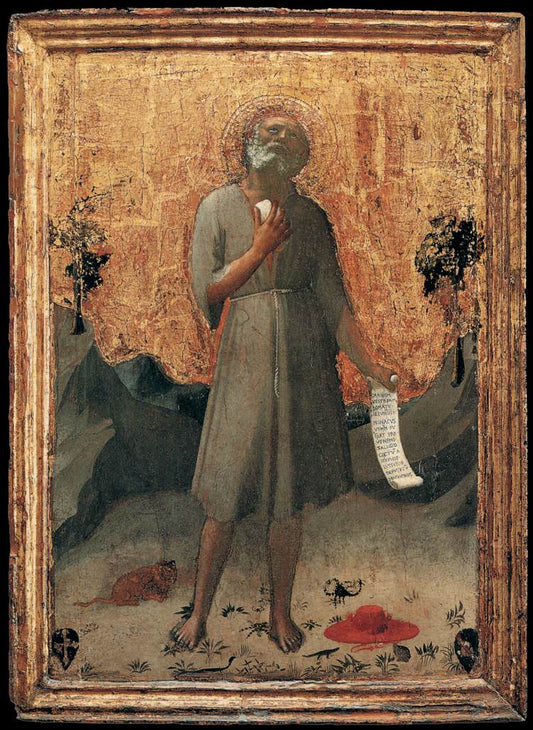Penitent Saint Jerome, vintage artwork by Fra Angelico, A3 (16x12") Poster Print