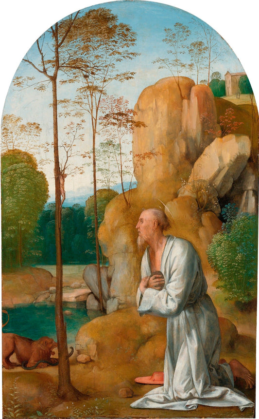 Penitent Saint Jerome, vintage artwork by Fra Bartolomeo, A3 (16x12") Poster Print