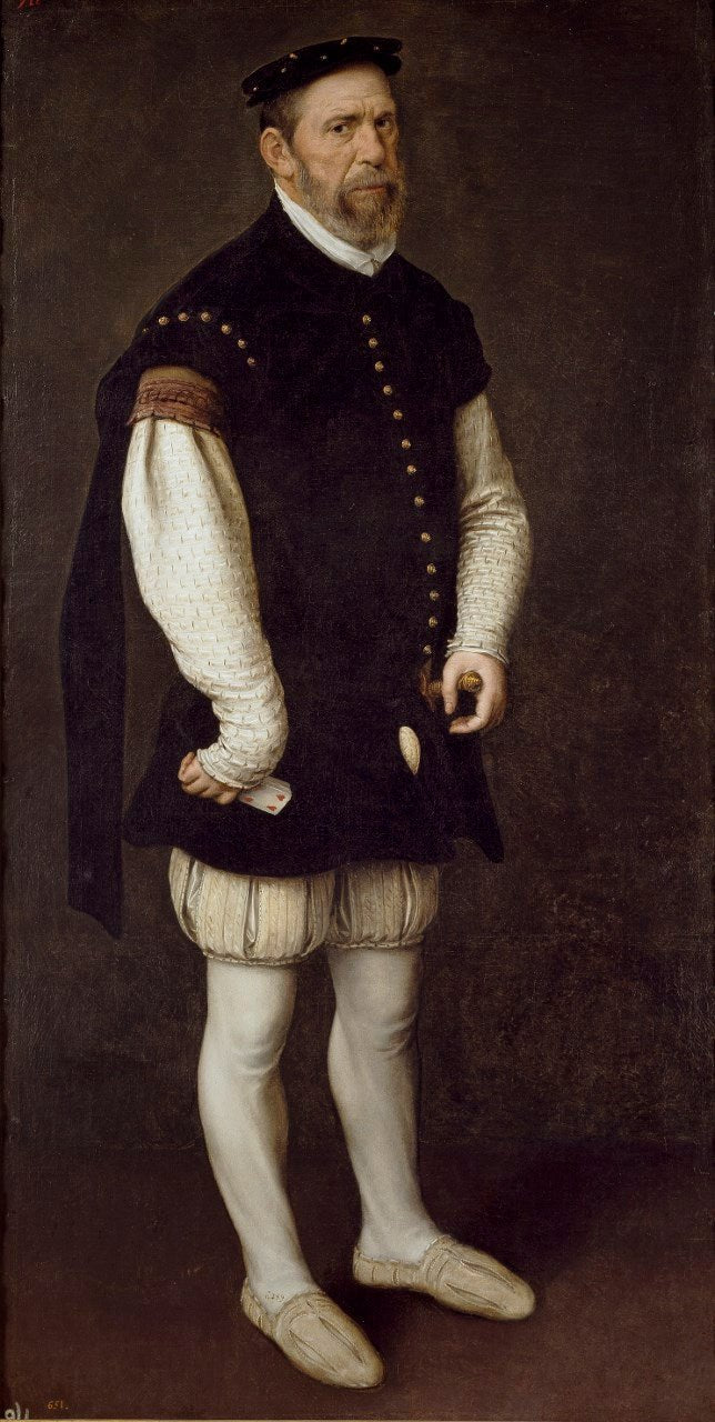 Perejón, Buffoon to the Count of Benevente and the Duke of Alba, vintage artwork by Anthonis Mor, A3 (16x12") Poster Print