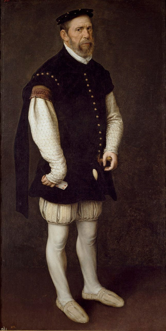 Perejón, Buffoon to the Count of Benevente and the Duke of Alba, vintage artwork by Anthonis Mor, A3 (16x12") Poster Print