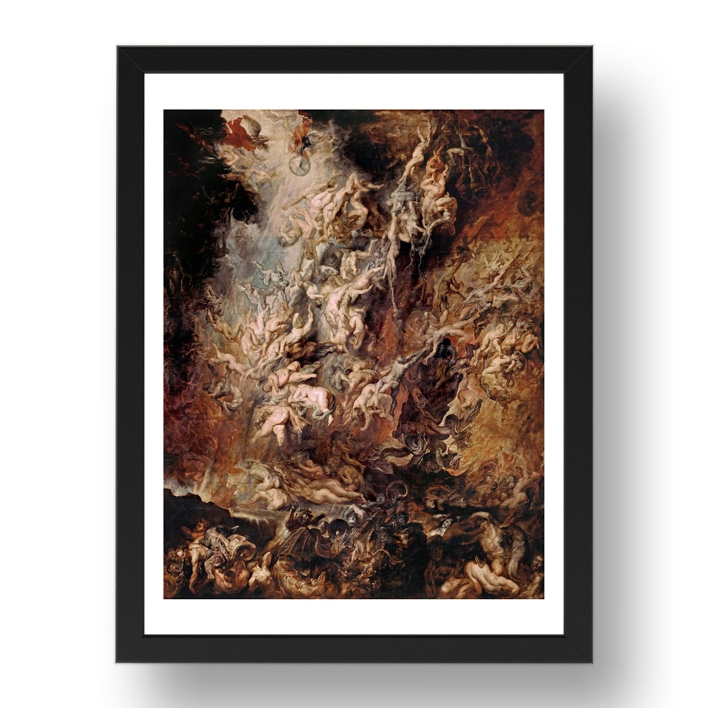 Peter Paul Rubens Fall of the Rebel Angels,  vintage art, A3 (16x12") Poster Print