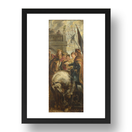 Peter Paul Rubens: Kings Clothar and Dagobert dispute with a Herald, Poster in 17x13"(A3) Frame