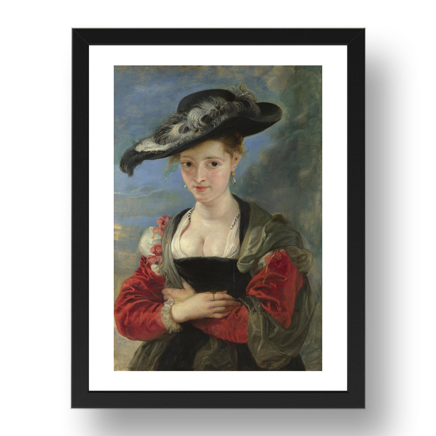 Peter Paul Rubens: Portrait of Susanna Lunden (Le Chapeau de Paille), Poster in 17x13"(A3) Frame