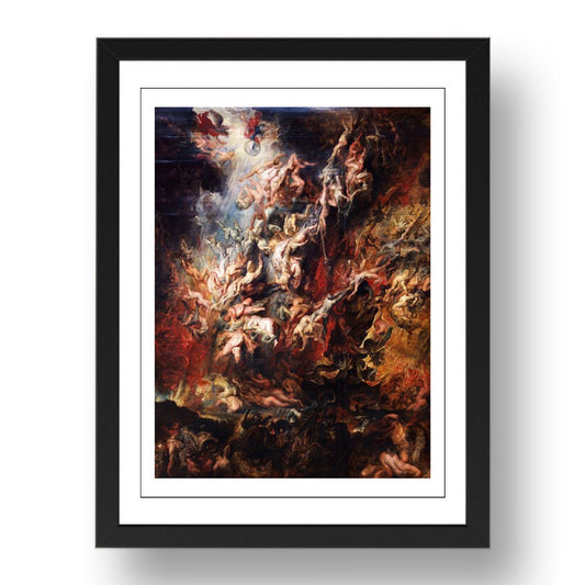 Peter Paul Rubens - The Fall Of The Damned [1620], vintage artwork in A3 (17x13") Black Frame