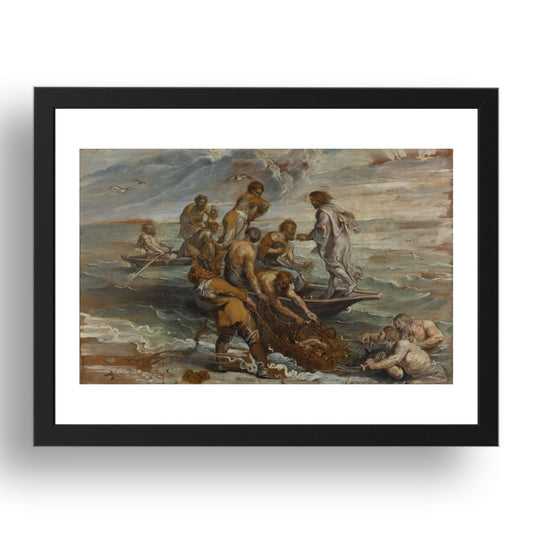 Peter Paul Rubens: The Miraculous Draught of Fishes, Poster in 17x13"(A3) Frame