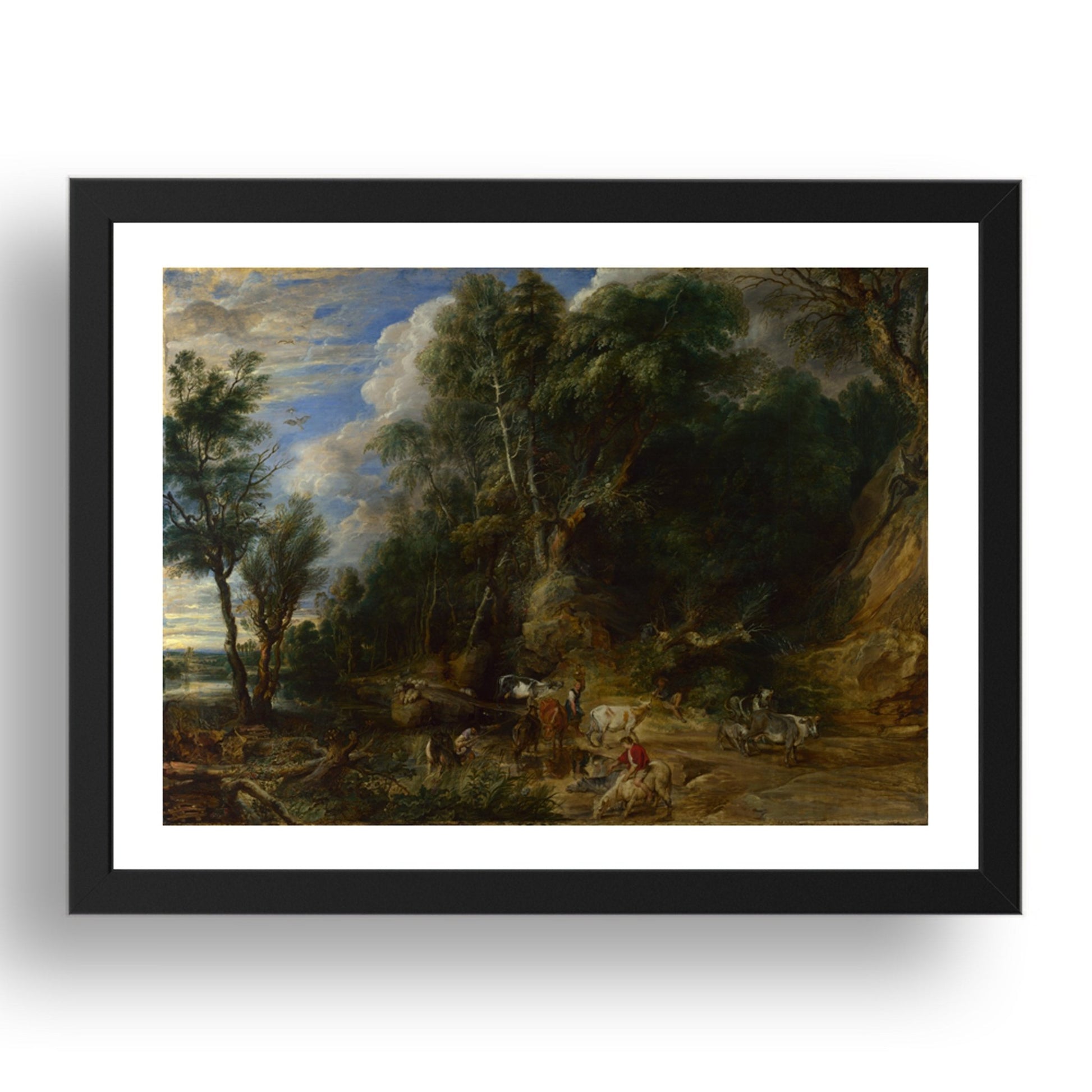 Peter Paul Rubens: The Watering Place, Poster in 17x13"(A3) Frame