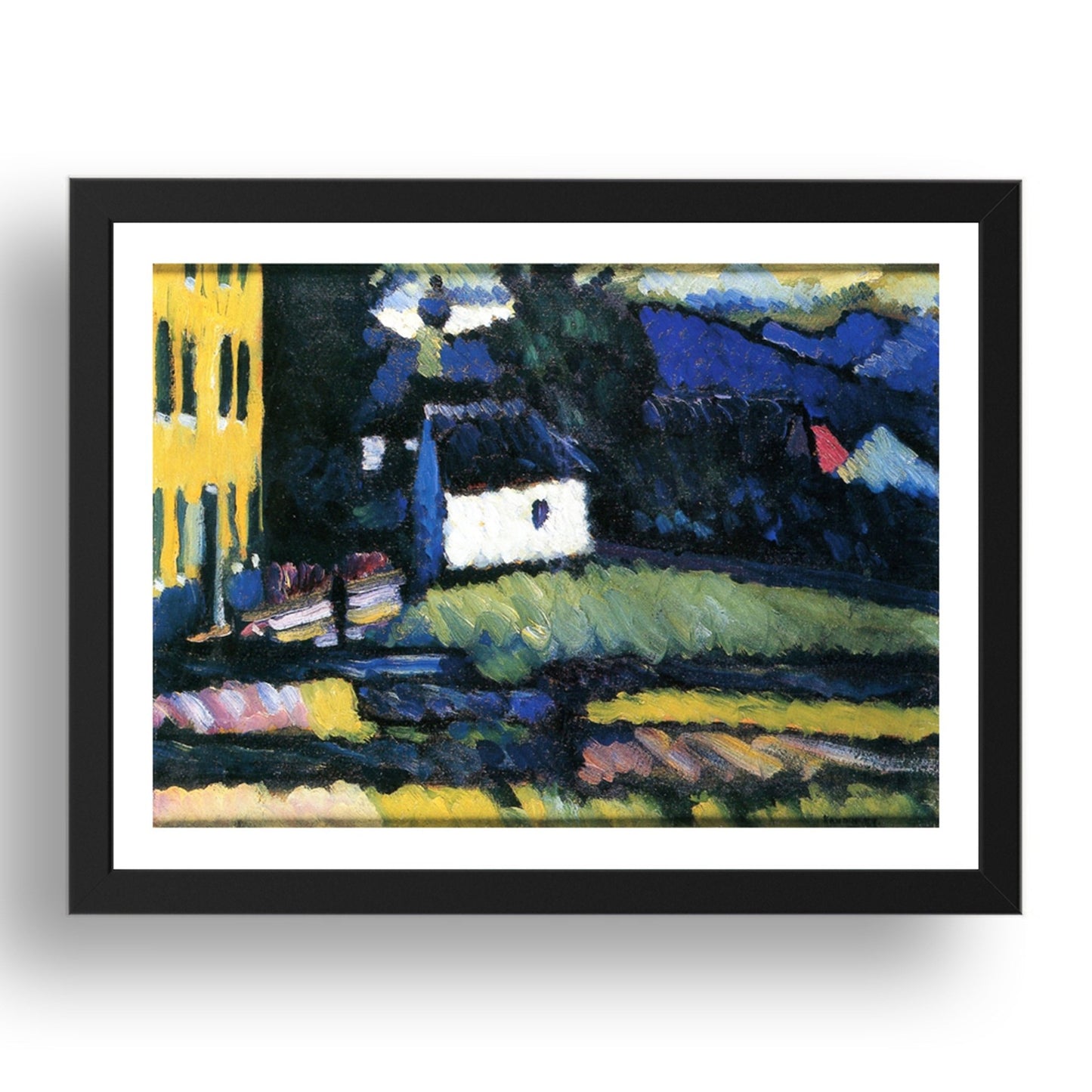 Peterskapelle 1908 by Wassily Kandinsky, 17x13" Frame