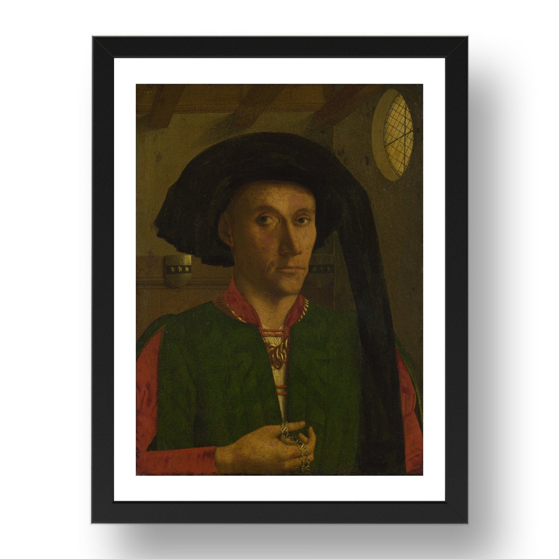 Petrus Christus: Edward Grimston, Poster in 17x13"(A3) Frame