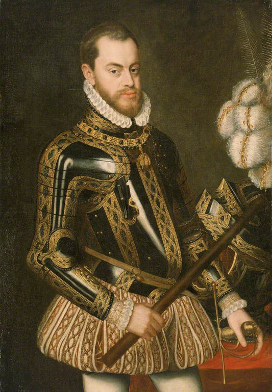 Philip II of Spain (1527-1598), vintage artwork by Dutch School 16th Century - Unknown, A3 (16x12") Poster Print