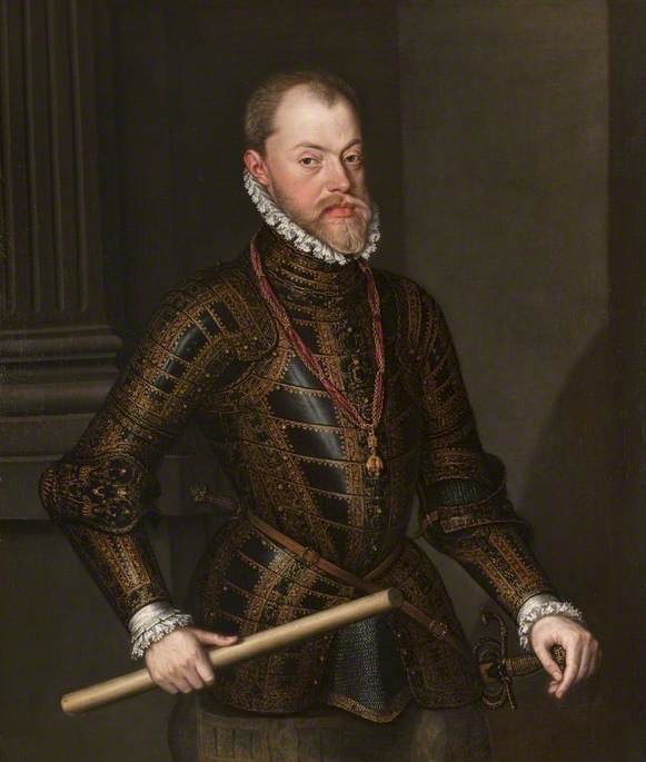 Philip II of Spain (1527–1598), vintage artwork by Alonso Sanchez Coello, A3 (16x12") Poster Print