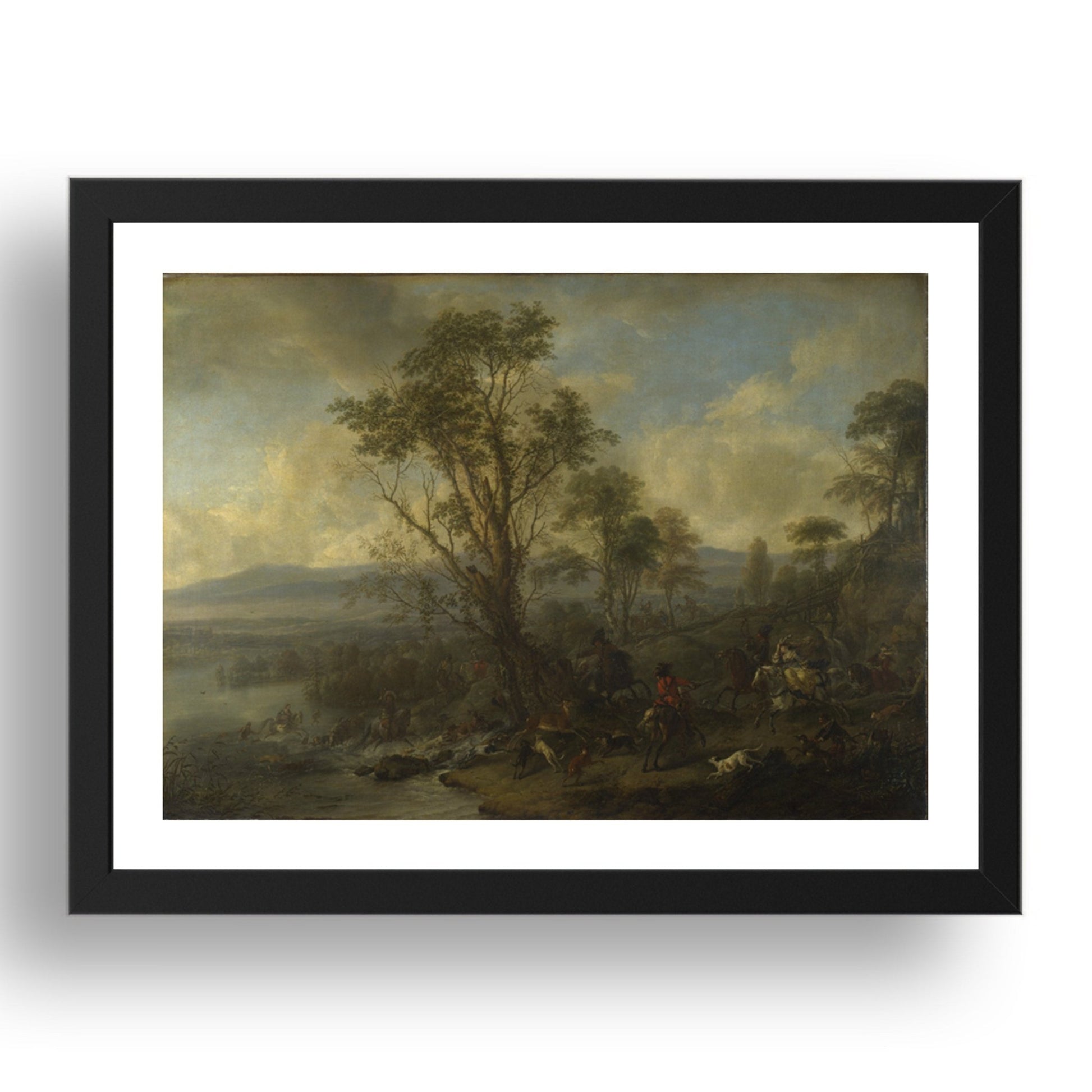 Philips Wouwermans: A Stag Hunt, Poster in 17x13"(A3) Frame