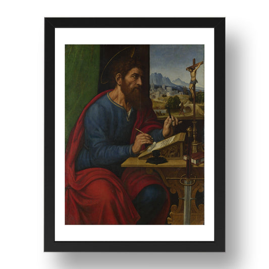 Pier Francesco Sacchi: Saint Paul Writing, Poster in 17x13"(A3) Frame