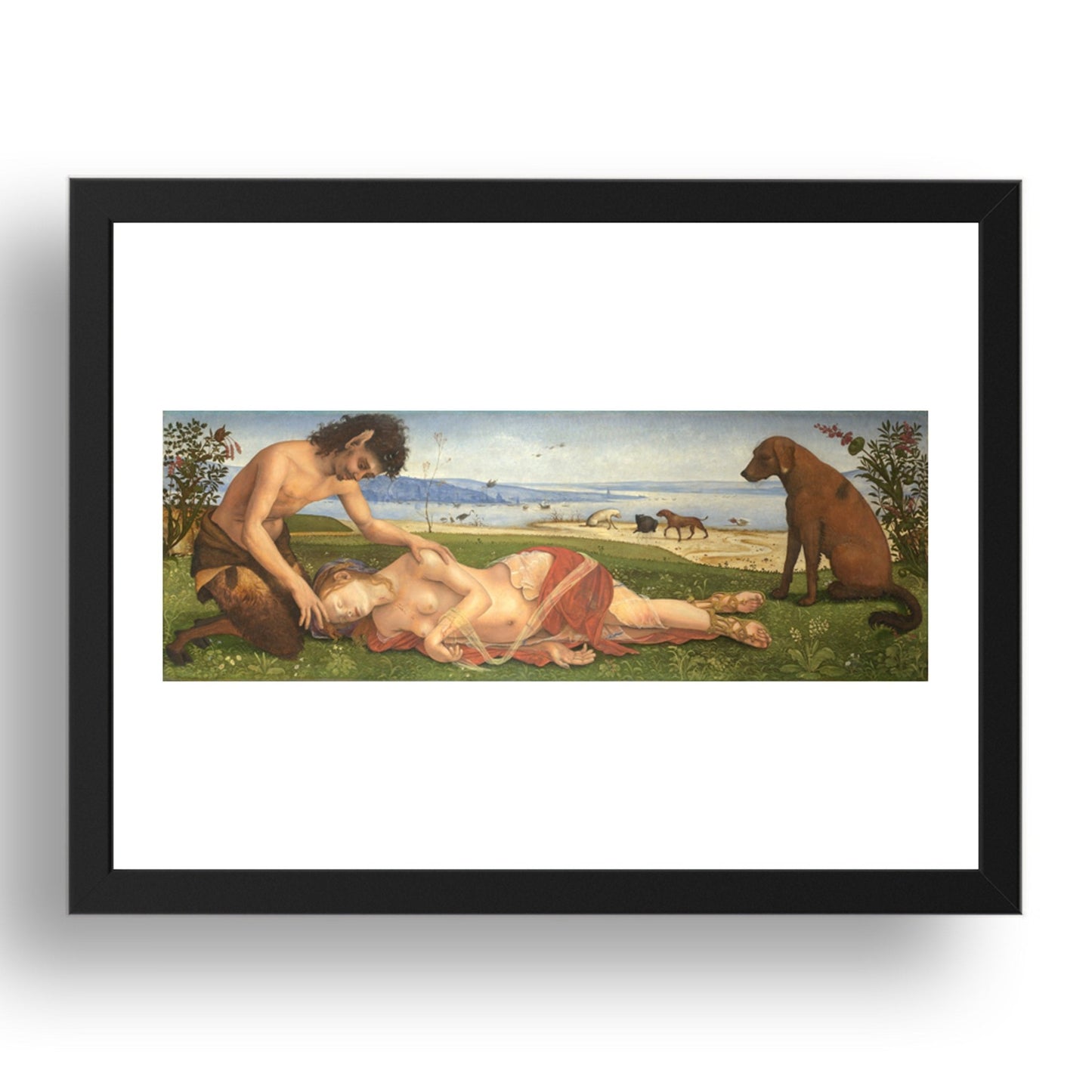 Piero di Cosimo: A Satyr mourning over a Nymph, Poster in 17x13"(A3) Frame