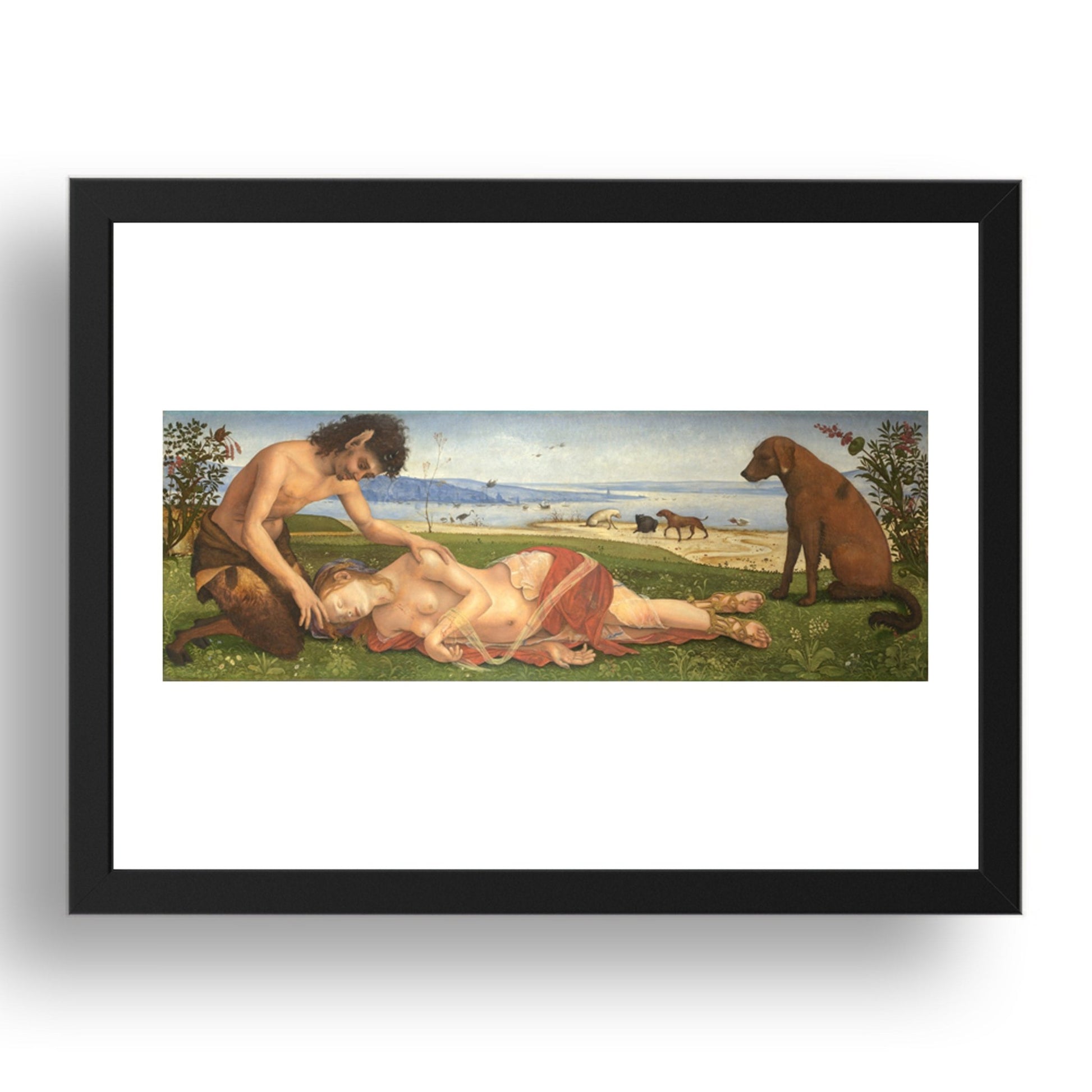 Piero di Cosimo: A Satyr mourning over a Nymph, Poster in 17x13"(A3) Frame