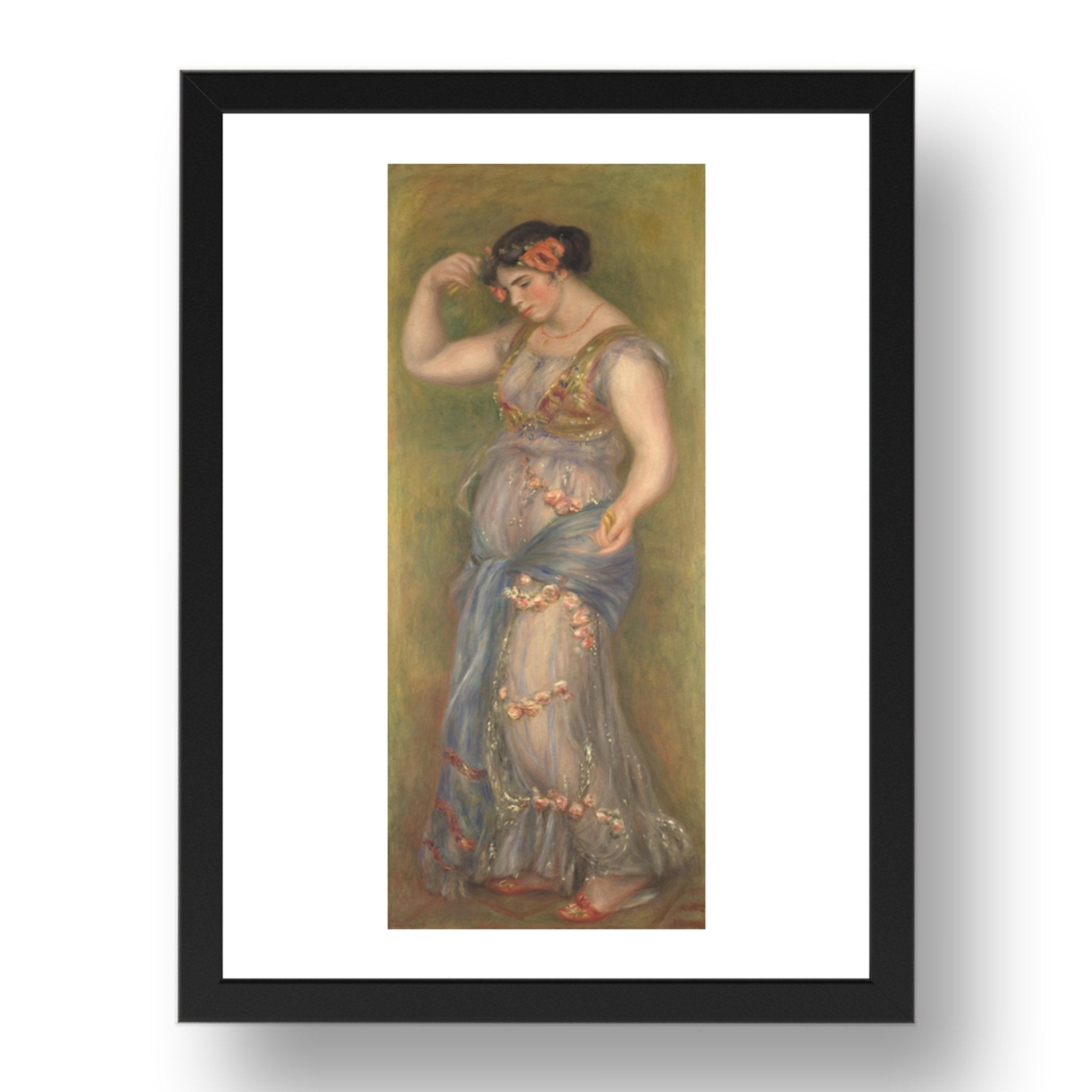 Pierre Auguste Renoir: Dancing Girl with Castanets, Poster in 17x13"(A3) Frame