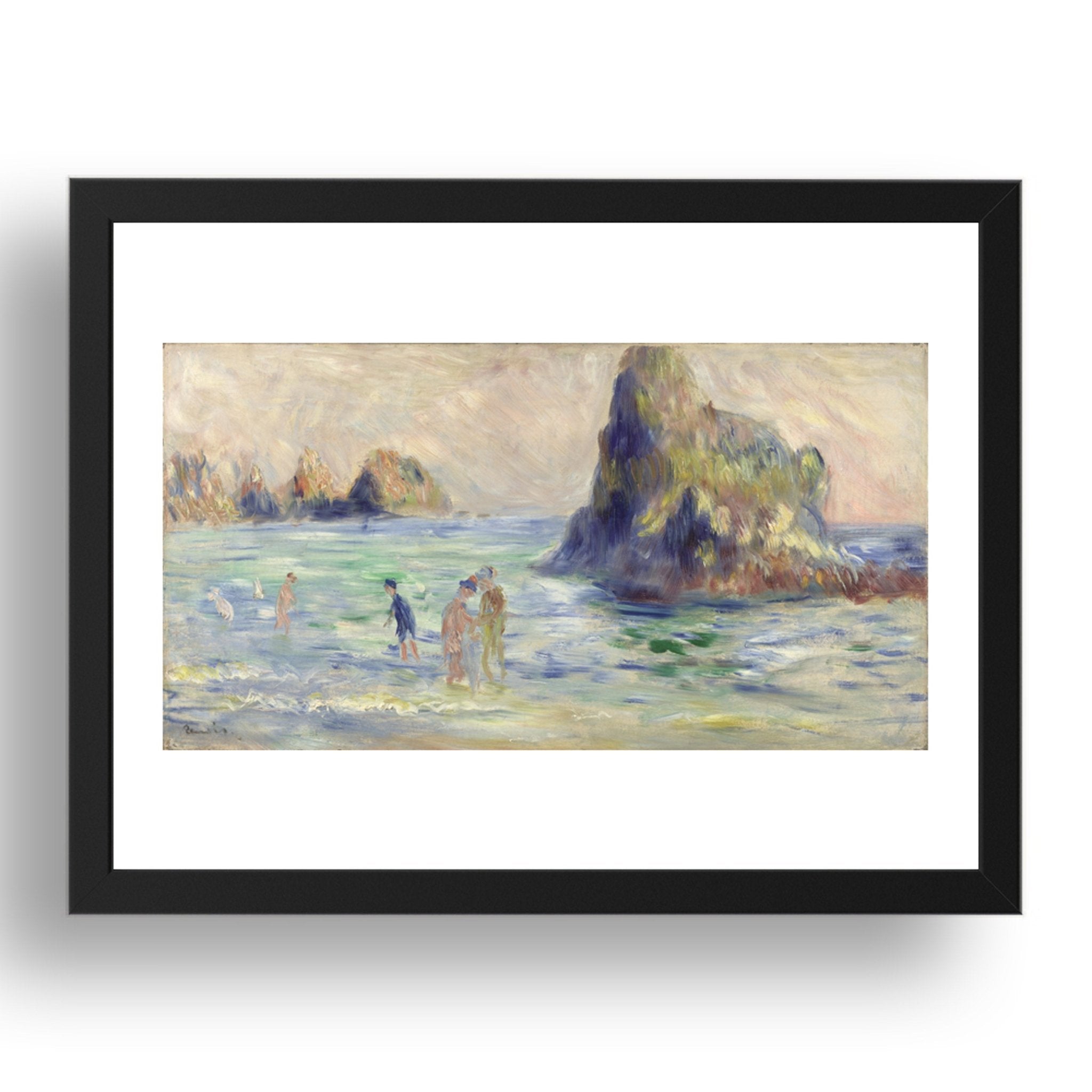 Pierre Auguste Renoir: Moulin Huet Bay, Guernsey, Poster in 17x13"(A3) Frame