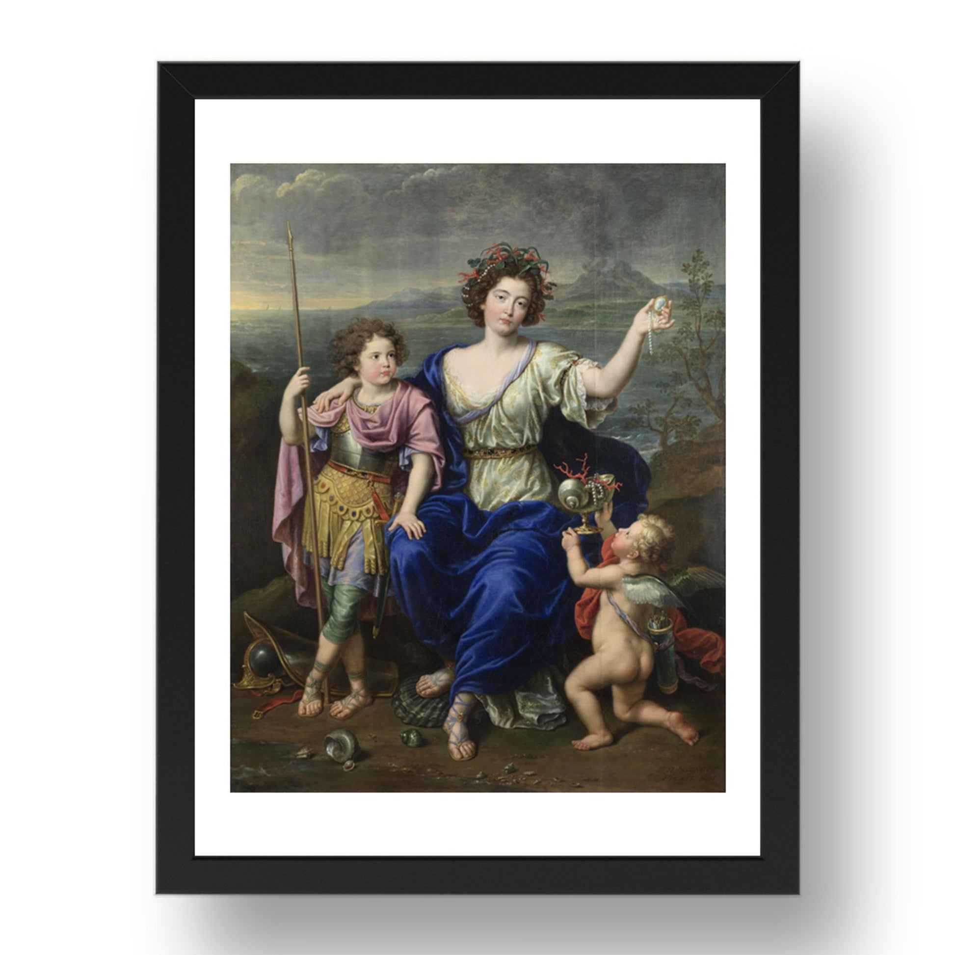 Pierre Mignard: The Marquise de Seignelay and Two of her Sons, Poster in 17x13"(A3) Frame