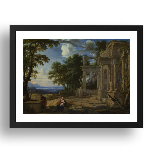 Pierre Patel: Landscape with the Rest on the Flight into Egypt, Poster in 17x13"(A3) Frame