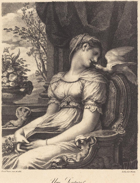 Pierre Paul Prud'hon:Une Lecture (A Lecture),16x12"(A3) Poster