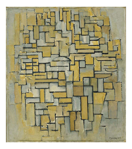 Piet Mondrian - Composition in Brown and Gray, 16x12" (A3) Poster Print