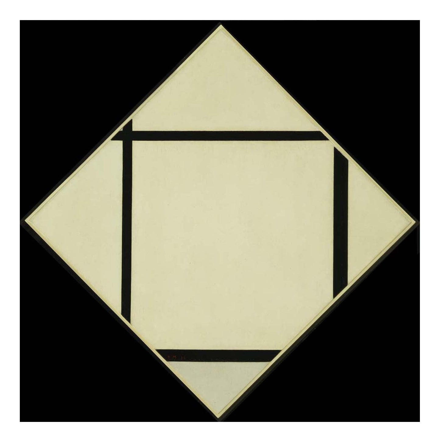 Piet Mondrian - Tableau I Lozenge with Four Lines and Gray, 16x12" (A3) Poster Print