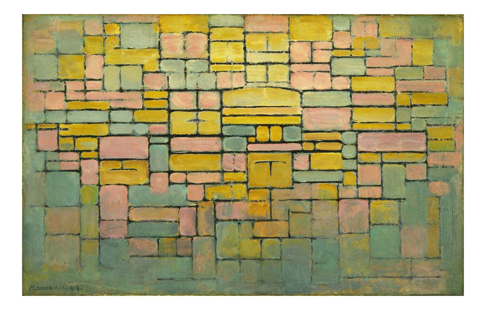 Piet Mondrian - Tableau no. 2 Composition no. V, 16x12" (A3) Poster Print