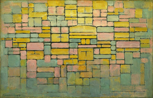 Piet Mondrian - Tableau no. 2 Composition no. V, vintage art, modern poster print