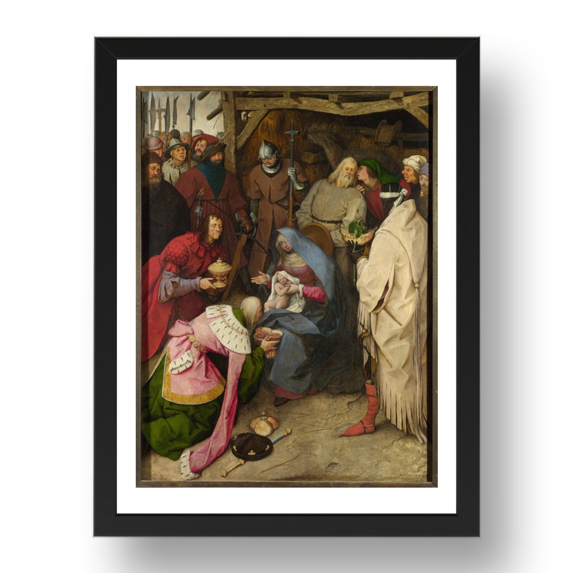 Pieter Bruegel the Elder: The Adoration of the Kings, Poster in 17x13"(A3) Frame