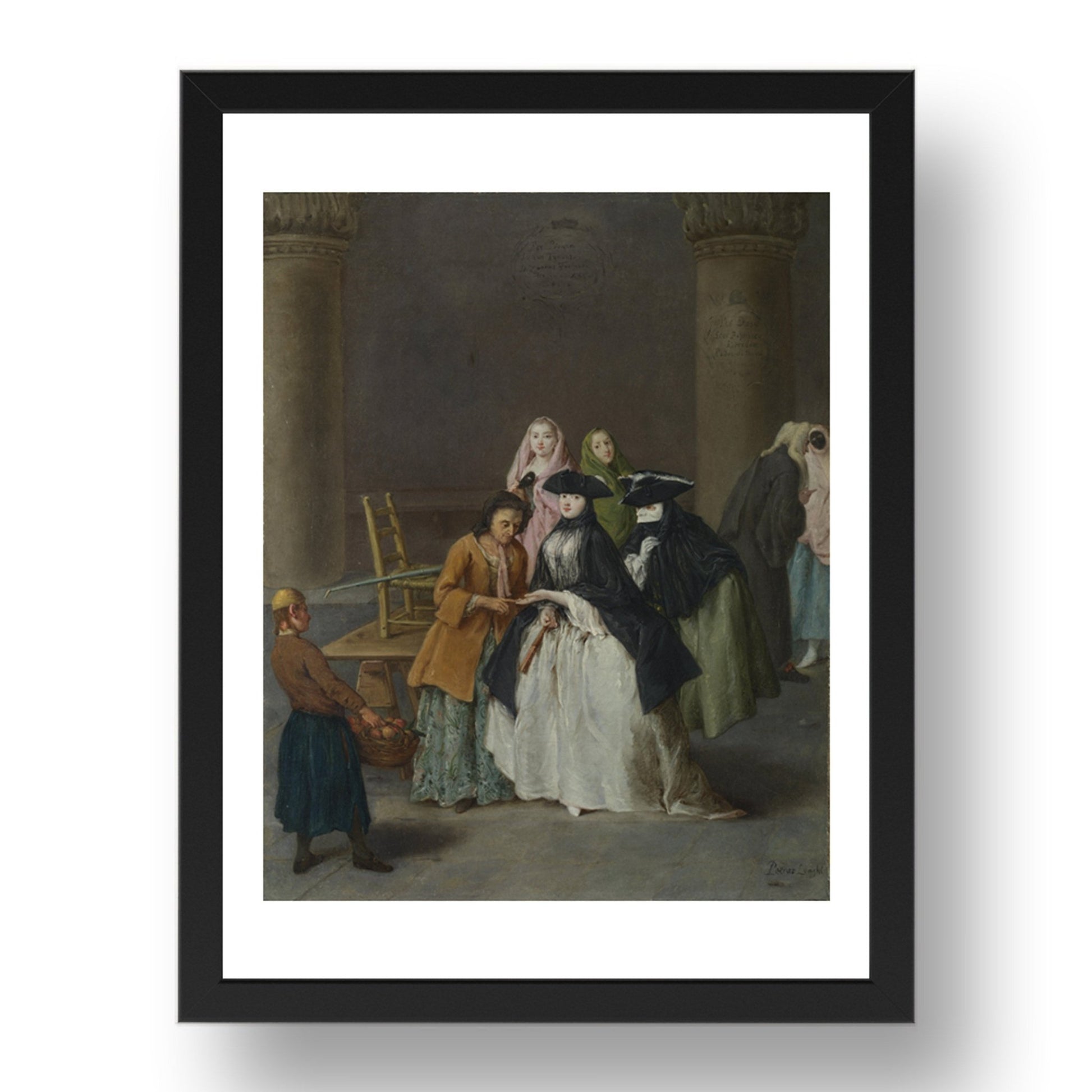 Pietro Longhi: A Fortune Teller at Venice, Poster in 17x13"(A3) Frame