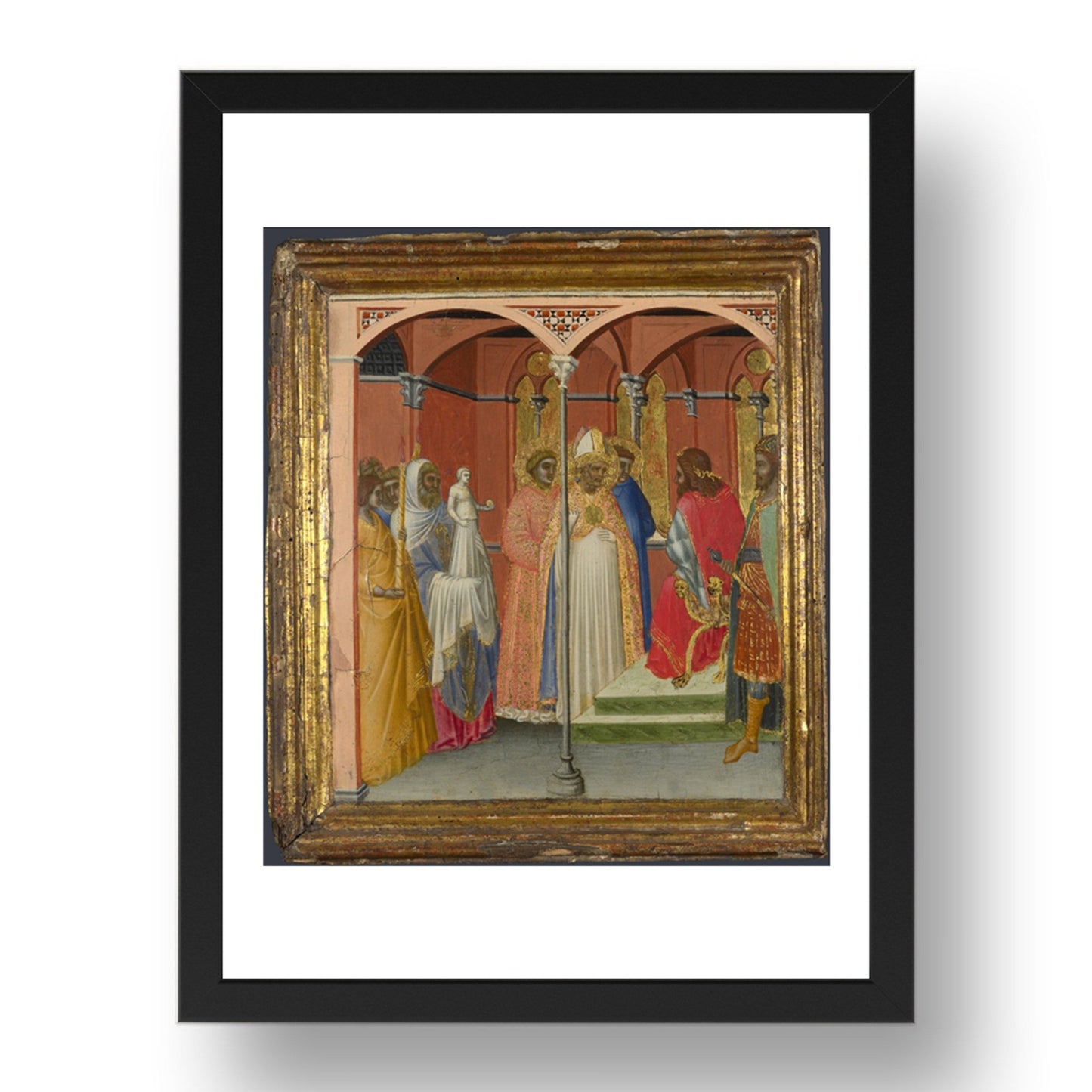 Pietro Lorenzetti: Saint Sabinus before the Governor of Tuscany, Poster in 17x13"(A3) Frame