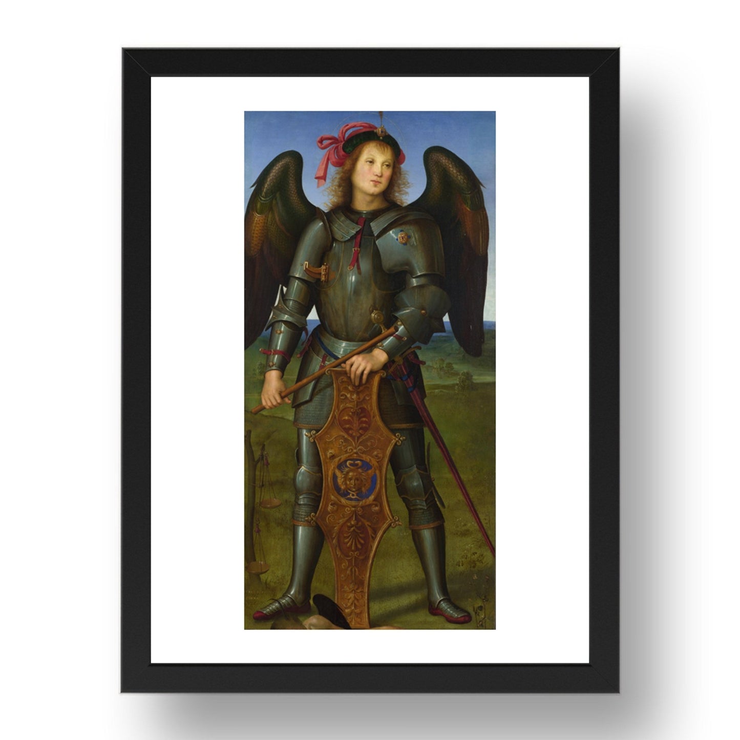 Pietro Perugino: The Archangel Michael, Poster in 17x13"(A3) Frame